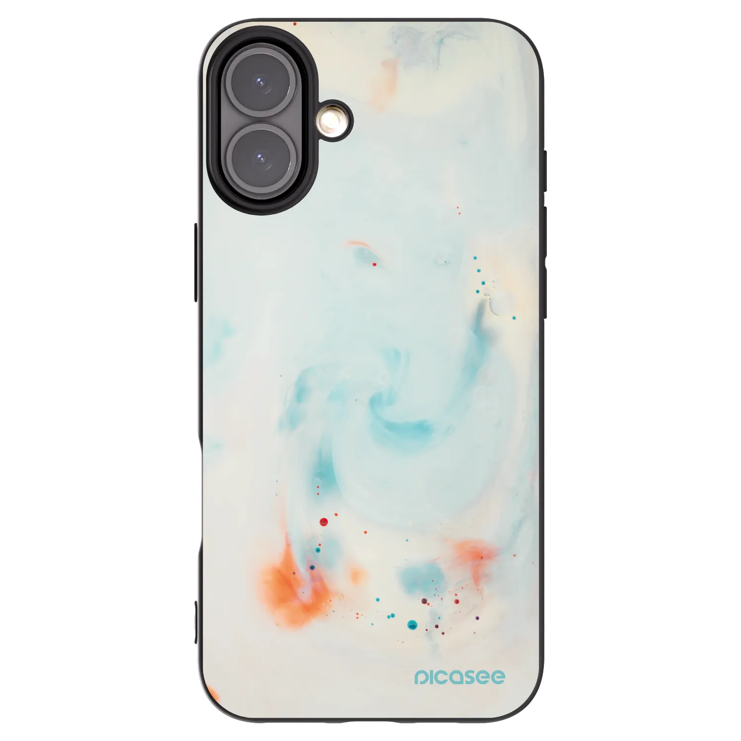 Picasee fekete szilikon tok az alábbi mobiltelefonokra Apple iPhone 16 Plus - Splash