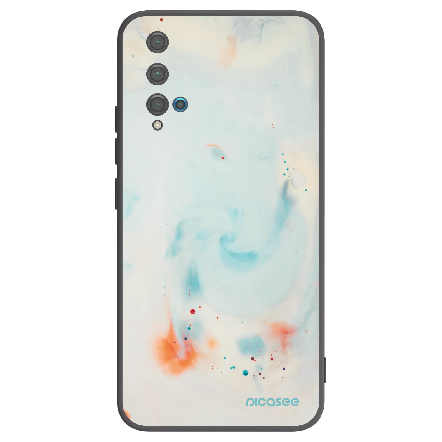Picasee fekete szilikon tok az alábbi mobiltelefonokra Huawei Nova 5T - Splash