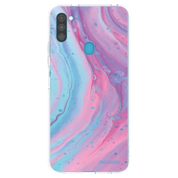 Picasee átlátszó szilikon tok az alábbi mobiltelefonokra Samsung Galaxy M11 - Pink liquid