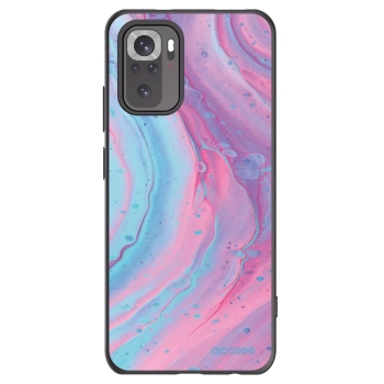 Picasee fekete szilikon tok az alábbi mobiltelefonokra Xiaomi Redmi Note 10 - Pink liquid