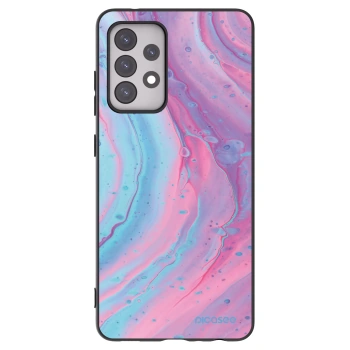 Picasee fekete szilikon tok az alábbi mobiltelefonokra Samsung Galaxy A52 5G A525F - Pink liquid