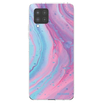 Picasee átlátszó szilikon tok az alábbi mobiltelefonokra Samsung Galaxy A42 A426B - Pink liquid