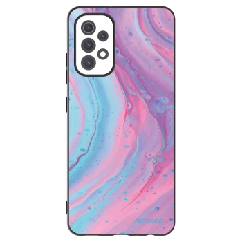 Picasee fekete szilikon tok az alábbi mobiltelefonokra Samsung Galaxy A32 5G A326B - Pink liquid