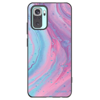 Picasee fekete szilikon tok az alábbi mobiltelefonokra Xiaomi Redmi Note 10 Pro - Pink liquid