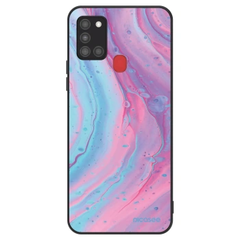Szilikon tok erre a típusra Samsung Galaxy A21s - Pink liquid