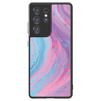 Szilikon tok erre a típusra Samsung Galaxy S21 Ultra 5G G998B - Pink liquid