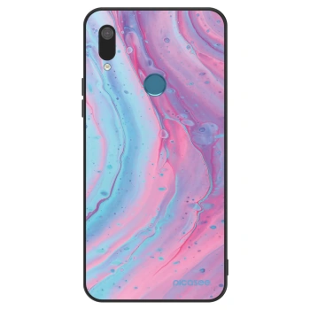 Szilikon tok erre a típusra Huawei Y7 2019 - Pink liquid