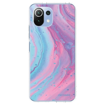 Picasee átlátszó szilikon tok az alábbi mobiltelefonokra Xiaomi Mi 11 Lite - Pink liquid