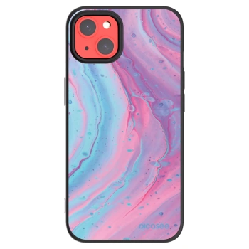 Picasee fekete szilikon tok az alábbi mobiltelefonokra Apple iPhone 13 - Pink liquid