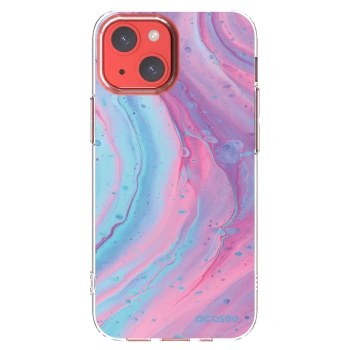Picasee átlátszó szilikon tok az alábbi mobiltelefonokra Apple iPhone 13 mini - Pink liquid