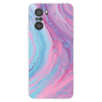 Picasee átlátszó szilikon tok az alábbi mobiltelefonokra Xiaomi Poco F3 - Pink liquid
