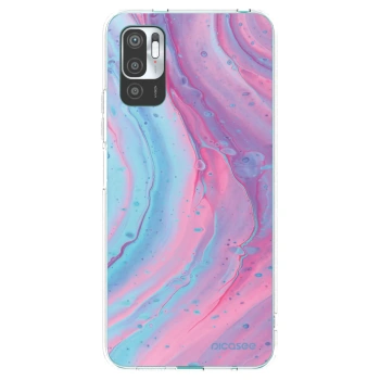 Picasee átlátszó szilikon tok az alábbi mobiltelefonokra Xiaomi Redmi Note 10 5G - Pink liquid