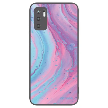 Picasee fekete szilikon tok az alábbi mobiltelefonokra Xiaomi Redmi Note 10 5G - Pink liquid