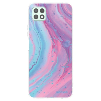 Picasee átlátszó szilikon tok az alábbi mobiltelefonokra Samsung Galaxy A22 A226B 5G - Pink liquid