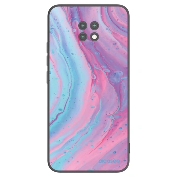 Picasee fekete szilikon tok az alábbi mobiltelefonokra Xiaomi Redmi Note 9T - Pink liquid