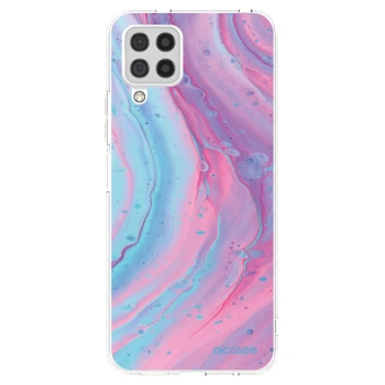 Picasee átlátszó szilikon tok az alábbi mobiltelefonokra Samsung Galaxy A22 A225F 4G - Pink liquid