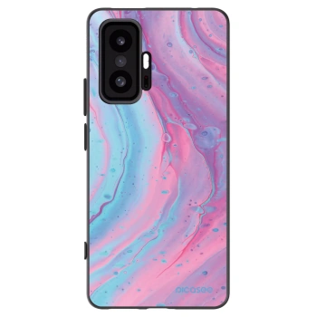 Picasee fekete szilikon tok az alábbi mobiltelefonokra Xiaomi 11T - Pink liquid