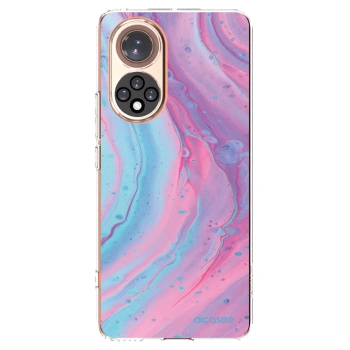 Picasee átlátszó szilikon tok az alábbi mobiltelefonokra Huawei Nova 9 - Pink liquid