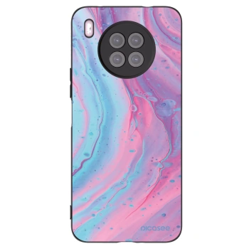 Picasee fekete szilikon tok az alábbi mobiltelefonokra Huawei Nova 8i - Pink liquid