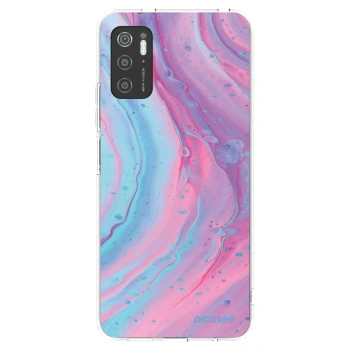 Picasee átlátszó szilikon tok az alábbi mobiltelefonokra Xiaomi Poco M3 Pro 5G - Pink liquid