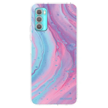 Picasee átlátszó szilikon tok az alábbi mobiltelefonokra Motorola Moto G60 - Pink liquid