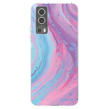 Picasee átlátszó szilikon tok az alábbi mobiltelefonokra Vivo Y72 5G - Pink liquid