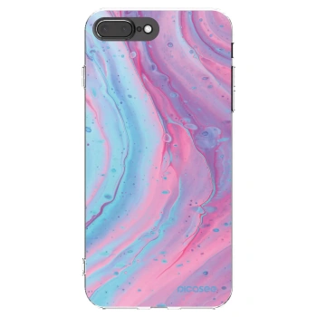 Picasee átlátszó szilikon tok az alábbi mobiltelefonokra Apple iPhone 7 Plus - Pink liquid