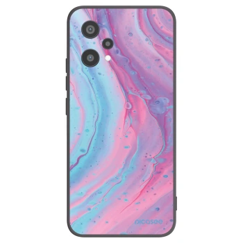 Picasee fekete szilikon tok az alábbi mobiltelefonokra Realme 9 Pro 5G - Pink liquid