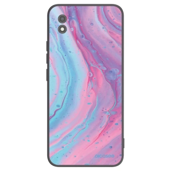Picasee fekete szilikon tok az alábbi mobiltelefonokra Realme C11 (2021) - Pink liquid
