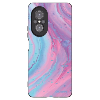 Picasee fekete szilikon tok az alábbi mobiltelefonokra Huawei Nova 9 SE - Pink liquid