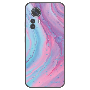 Picasee fekete szilikon tok az alábbi mobiltelefonokra Xiaomi 12 Pro - Pink liquid