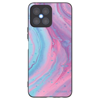 Picasee fekete szilikon tok az alábbi mobiltelefonokra Honor X8 4G - Pink liquid