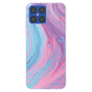 Picasee átlátszó szilikon tok az alábbi mobiltelefonokra Honor X8 4G - Pink liquid