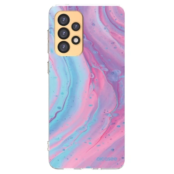 Picasee átlátszó szilikon tok az alábbi mobiltelefonokra Samsung Galaxy A33 5G A336 - Pink liquid