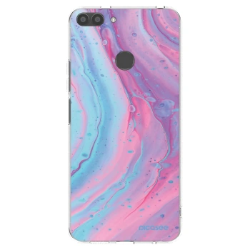 Picasee átlátszó szilikon tok az alábbi mobiltelefonokra Huawei P Smart - Pink liquid