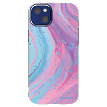 Picasee átlátszó szilikon tok az alábbi mobiltelefonokra Apple iPhone 14 Plus - Pink liquid
