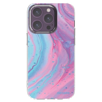Picasee átlátszó szilikon tok az alábbi mobiltelefonokra Apple iPhone 14 Pro - Pink liquid