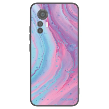 Picasee fekete szilikon tok az alábbi mobiltelefonokra Xiaomi 12 Lite - Pink liquid