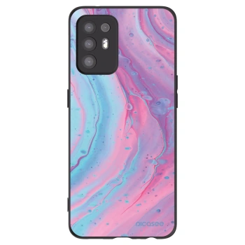 Picasee fekete szilikon tok az alábbi mobiltelefonokra OPPO A94 5G - Pink liquid
