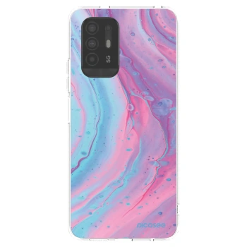 Picasee átlátszó szilikon tok az alábbi mobiltelefonokra OPPO A94 5G - Pink liquid