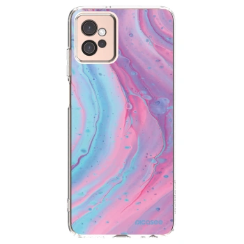 Picasee átlátszó szilikon tok az alábbi mobiltelefonokra Motorola Moto G32 - Pink liquid