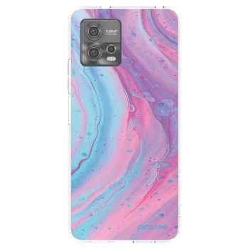 Picasee átlátszó szilikon tok az alábbi mobiltelefonokra Motorola Moto G72 - Pink liquid