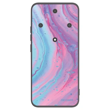 Picasee fekete szilikon tok az alábbi mobiltelefonokra Honor Magic5 Lite 5G - Pink liquid