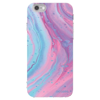 Picasee átlátszó szilikon tok az alábbi mobiltelefonokra Apple iPhone 6/6S - Pink liquid