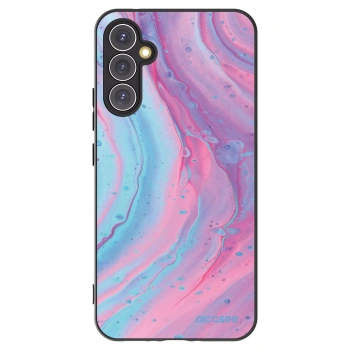 Picasee fekete szilikon tok az alábbi mobiltelefonokra Samsung Galaxy A34 5G A346B - Pink liquid