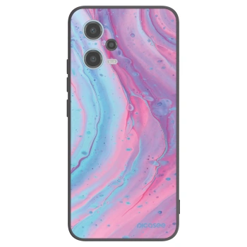 Picasee fekete szilikon tok az alábbi mobiltelefonokra Xiaomi Redmi Note 12 5G - Pink liquid