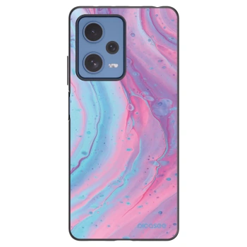 Picasee fekete szilikon tok az alábbi mobiltelefonokra Xiaomi Redmi Note 12 Pro 5G - Pink liquid
