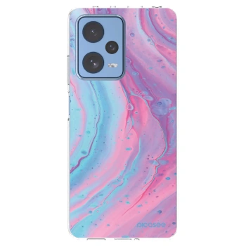Picasee átlátszó szilikon tok az alábbi mobiltelefonokra Xiaomi Redmi Note 12 Pro 5G - Pink liquid