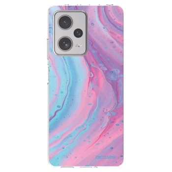 Picasee átlátszó szilikon tok az alábbi mobiltelefonokra Xiaomi Redmi Note 12 Pro+ 5G - Pink liquid