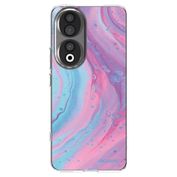 Picasee átlátszó szilikon tok az alábbi mobiltelefonokra Honor 90 5G - Pink liquid